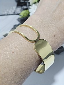 Bracelete Moderno Vazado em Aço Inoxidável