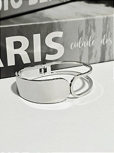 Bracelete Moderno Vazado em Aço Inoxidável