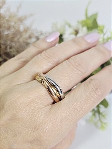 Trio de Anéis entrelaçados em Aço Inoxidável