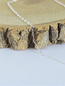 Colar Elos Ovais Texturizados em Prata 925