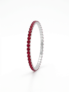 Pulseira Riviera Maleável em Prata 925 com Zircônias Coloridas