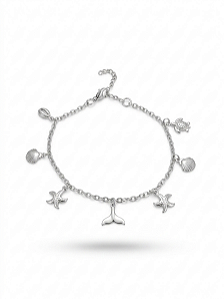 Pulseira Pingentes do Mar em Aço Inoxidável