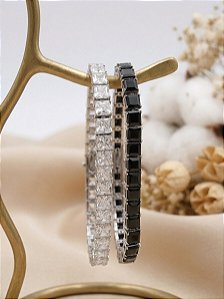 Pulseira Riviera de Luxo em Zircônias Lapidadas Carré - Linha Premium