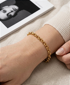 Pulseira Corrente Elo Português Dourada