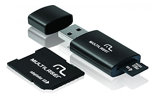 Cartão de Memória 4GB MicroSD Card c/ Adaptador SD Leitor