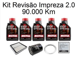 Kit Revisão Subaru Impreza 2.0 160 Cv 90 Mil Km Com Óleo Motul 6100 Syn-nergy 5W30 Sintético