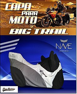 Capa Para Moto Big Trail Cor Branco