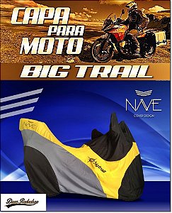 Capa para moto  Big Trail cor amarelo
