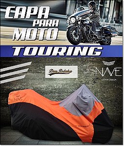 Capa Para Moto Touring Ultra Glide Cor Laranja