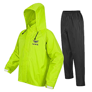 Capa De Chuva Para Motoqueiro Moto Nylon Com Capuz Nave Vision