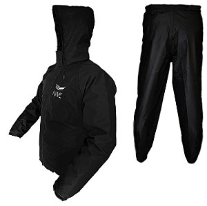 Conjunto de Chuva Nylon Full Black