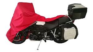 Capa de Moto Nave Big Trail e Custom M cor vermelho