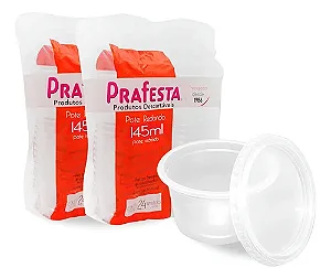 Pote Redondo 145ml com tampa PRAFESTA