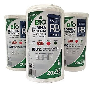 Bobina Saco Plastico Picotada Reforçado 20X30 C/900UN