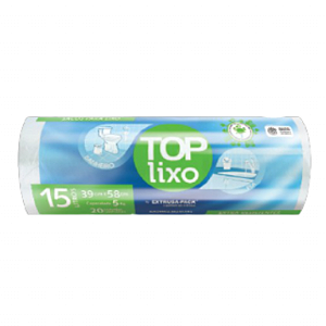 Pack Lixo Top 015 Litros Branco 39X58 RL 60 UN