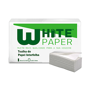 Papel Interfolha Branco 20x21cm folha simples c/ 1.000 folhas