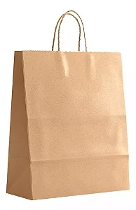Sacola Papel G 24x15,5x31cm Kraft Natural 20un