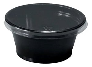 Pote Para Molho 30ML P-695 C/ 100UN Preto
