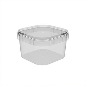 Pote Quadrado Descartável 150ml com lacre 30X10UN