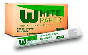 Lençol Hospitalar 70 X 50 WhitePaper Branco C/6 UN