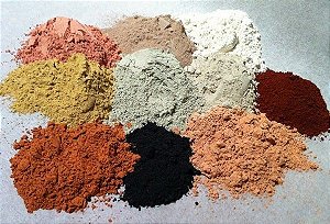 Argila cores diversas a granel