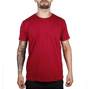 Camiseta Masculina Básica Vinho Adrenalina