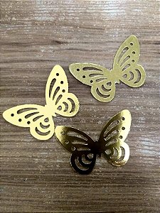 Borboletas de Papel Dourado (8 unids)