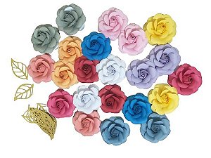 KIT Flores Formato Rosa 6,5cm (10 unids)