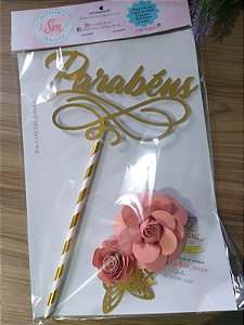 KIT 10 TOPOS PARABÉNS (atacado)