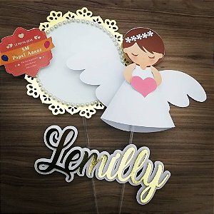 TOPO ANJO 3D dourado