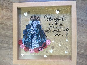 Quadro Box FLORES de Papel 25x25