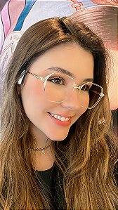 Óculos feminino transparente