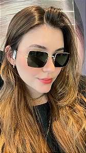 ÓCULOS DE SOL NEXT UNISSEX  – QUADRADO EM METAL DOURADO COM LENTE G15