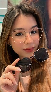 oculos clip-on feminino quadrado