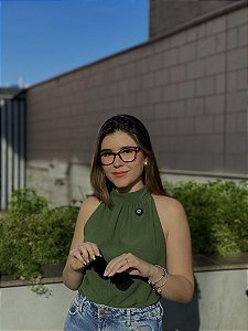 Óculos preto feminino - 2 em 1