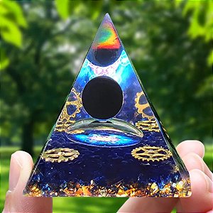 Pirâmide Orgonite Geradora de Energia Chakras