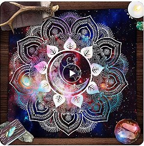 Toalha Tarot Mandala 3d - 50x50