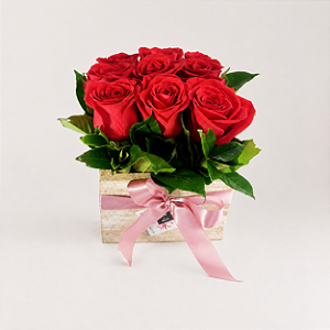 Carré de Rosas Colombianas Vermelhas