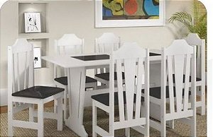 Mesa de Vidro 6 cadeiras