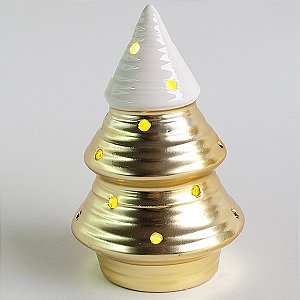 Árvore de Natal de louça iluminada