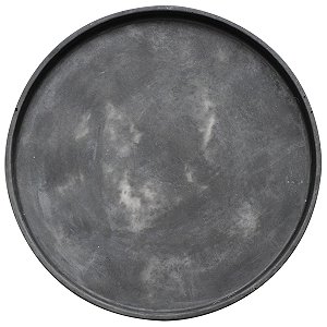 Prato de cimento na cor CInza Escuro - 25cm