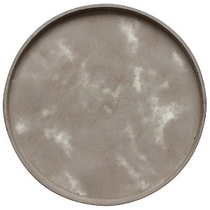 Prato de cimento na cor CInza Médio - 25cm