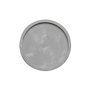 Prato de cimento na cor cinza claro - 11cm
