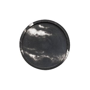 Prato de cimento na cor cinza escuro - 11cm