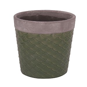 Vaso Textura Escama - Verde