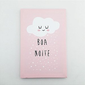 Quadro boa noite - rosa