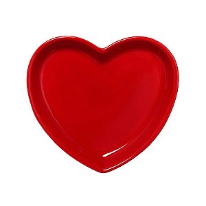 Travessa coração Vermelha M (18x16cm)