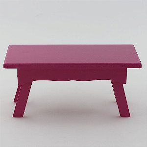 Banquinho Retangular em MDF - Pink