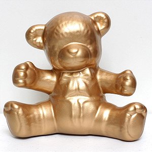 Urso de Louça Dourado