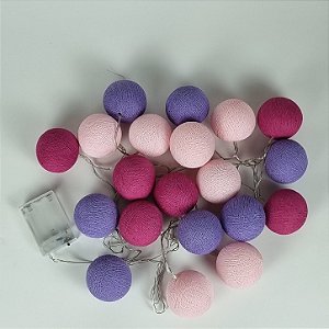 Cordão de luz - Violeta. lilás e rosa